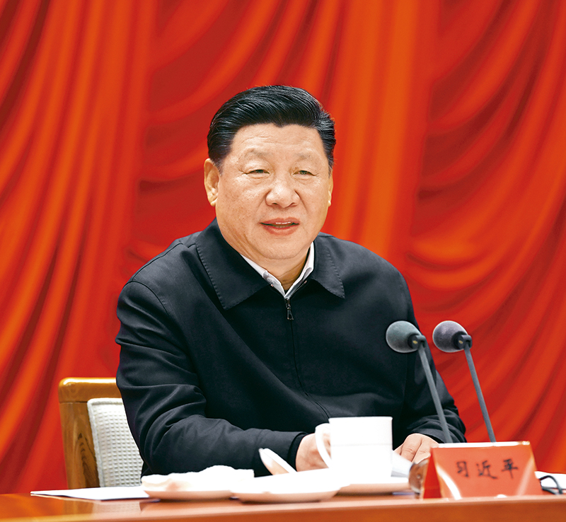 　　2019年1月21日，省部級(jí)主要領(lǐng)導(dǎo)干部堅(jiān)持底線思維著力防范化解重大風(fēng)險(xiǎn)專題研討班在中央黨校開班。中共中央總書記、國家主席、中央軍委主席習(xí)近平在開班式上發(fā)表重要講話。 新華社記者 饒愛民/攝